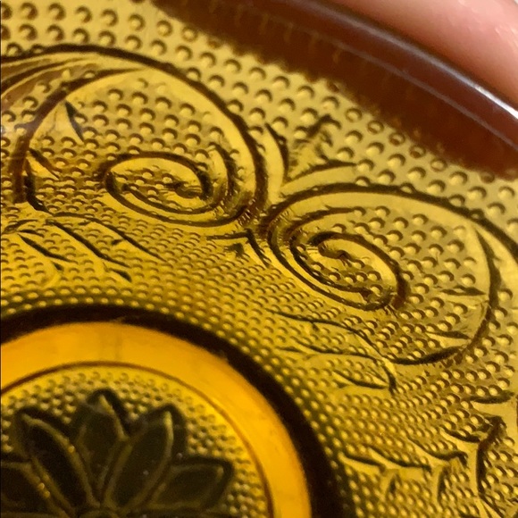 Vintage Tierra Amber glass small candy dish - Picture 9 of 10